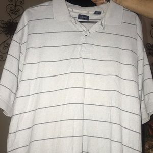 Izod gray striped polo size large